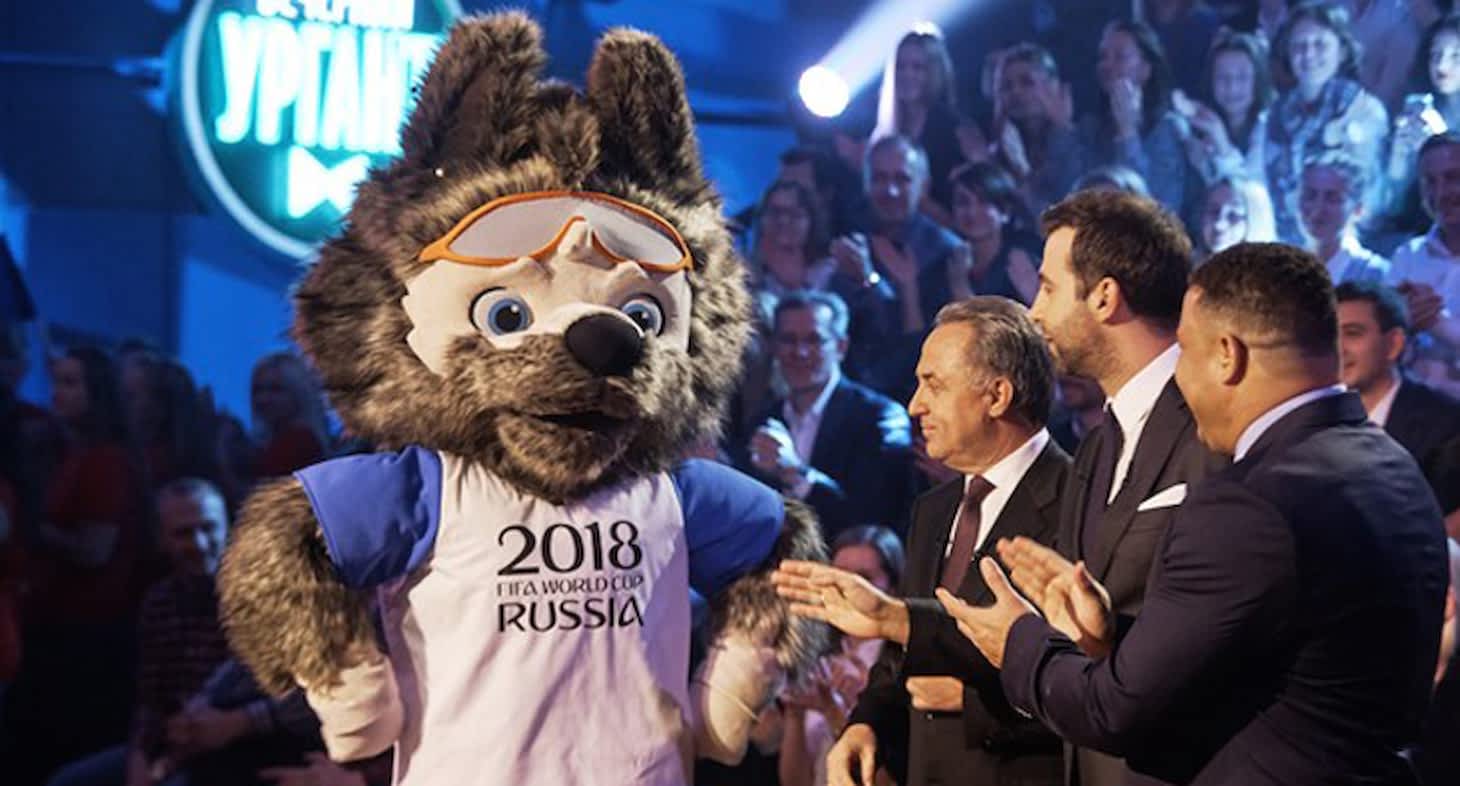 Ростовая кукла талисман ЧМ-2018 волк Забивака